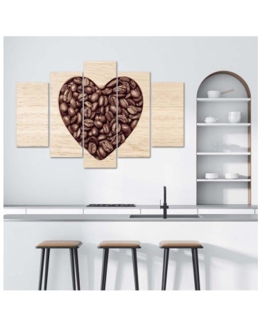 Leinwanddruck - Herz Kaffee | Feeby