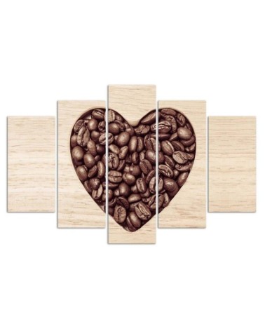 Leinwanddruck - Herz Kaffee | Feeby