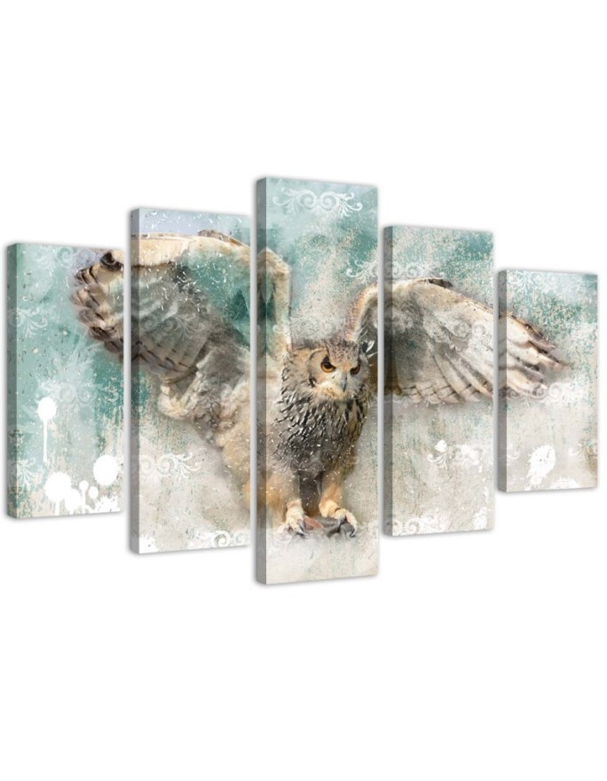 Leinwandbild - Eule Vögel Natur Tiere | Feeby