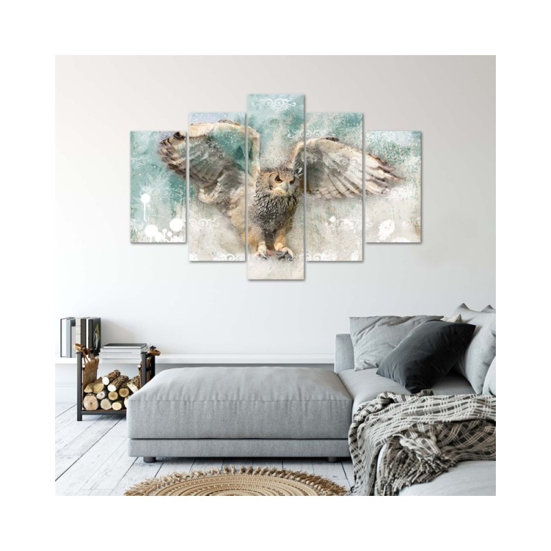 Leinwandbild - Eule Vögel Natur Tiere | Feeby