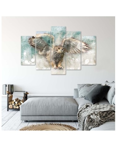 Leinwandbild - Eule Vögel Natur Tiere | Feeby