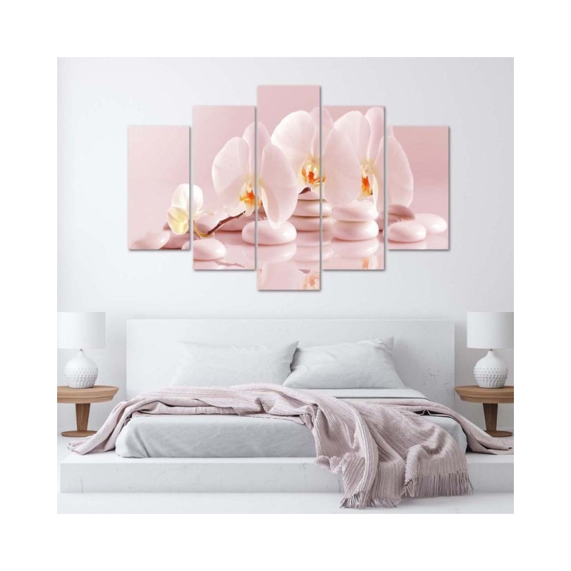 Leinwandbild - Rosa Blume Orchidee | Feeby