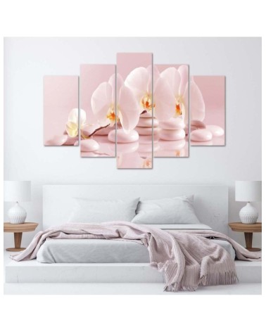 Leinwandbild - Rosa Blume Orchidee | Feeby