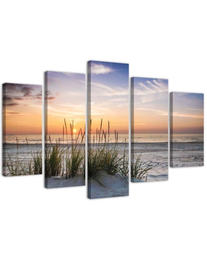 Modernes Wandbild - Meer Strand Sonnenuntergang | Feeby