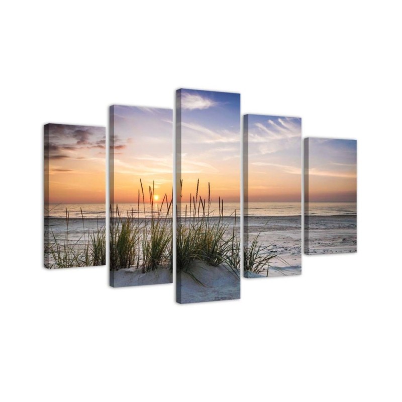 Modernes Wandbild - Meer Strand Sonnenuntergang | Feeby