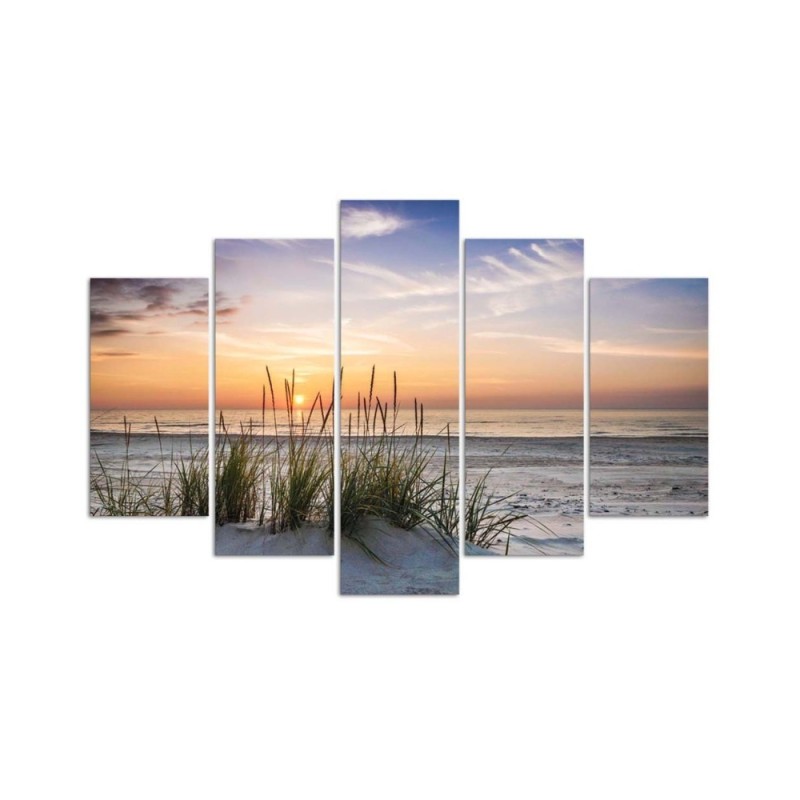 Modernes Wandbild - Meer Strand Sonnenuntergang | Feeby