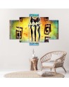 5 Piece Canvas print for living room Dancing African women | FEEBY