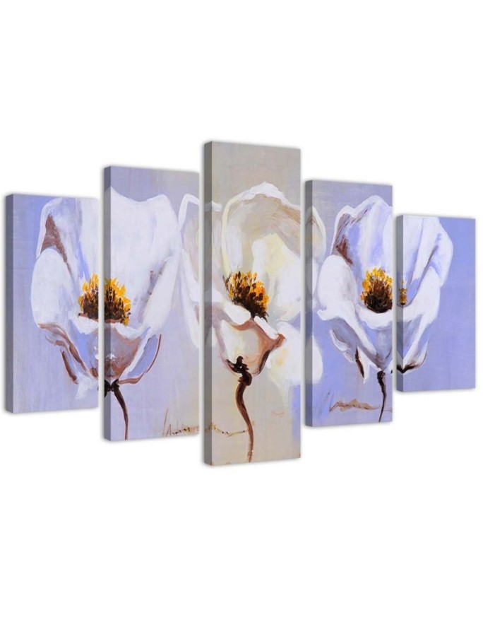 Leinwandbild - Blumen Weiß Natur | Feeby