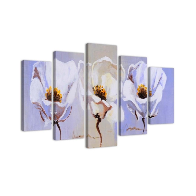 Leinwandbild - Blumen Weiß Natur | Feeby