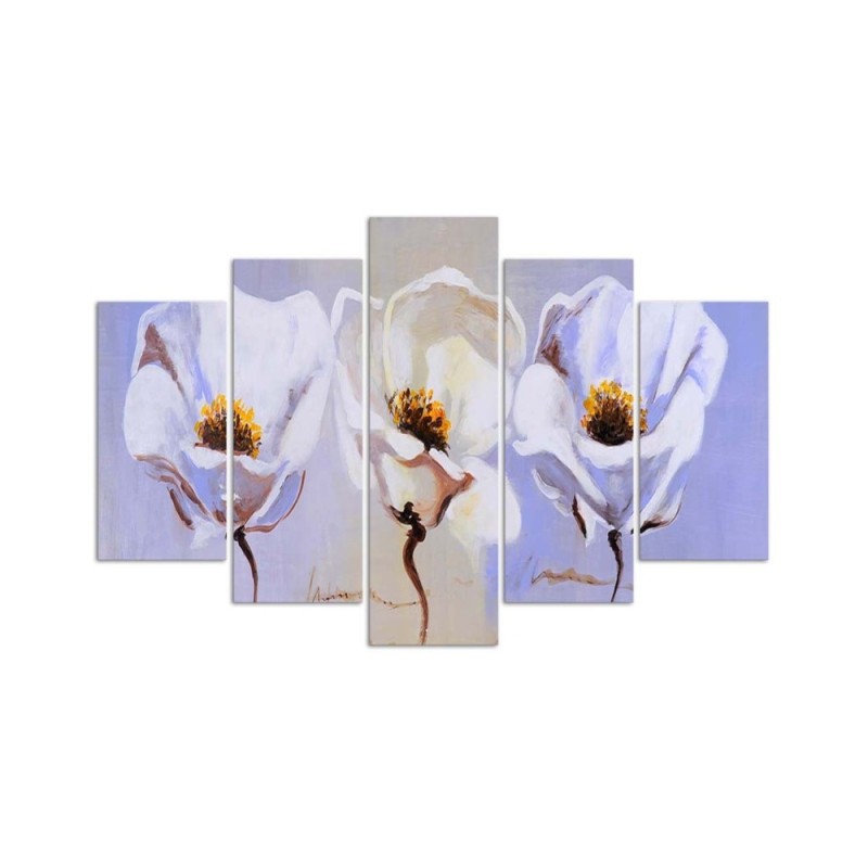 Leinwandbild - Blumen Weiß Natur | Feeby