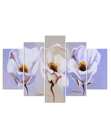 Leinwandbild - Blumen Weiß Natur | Feeby