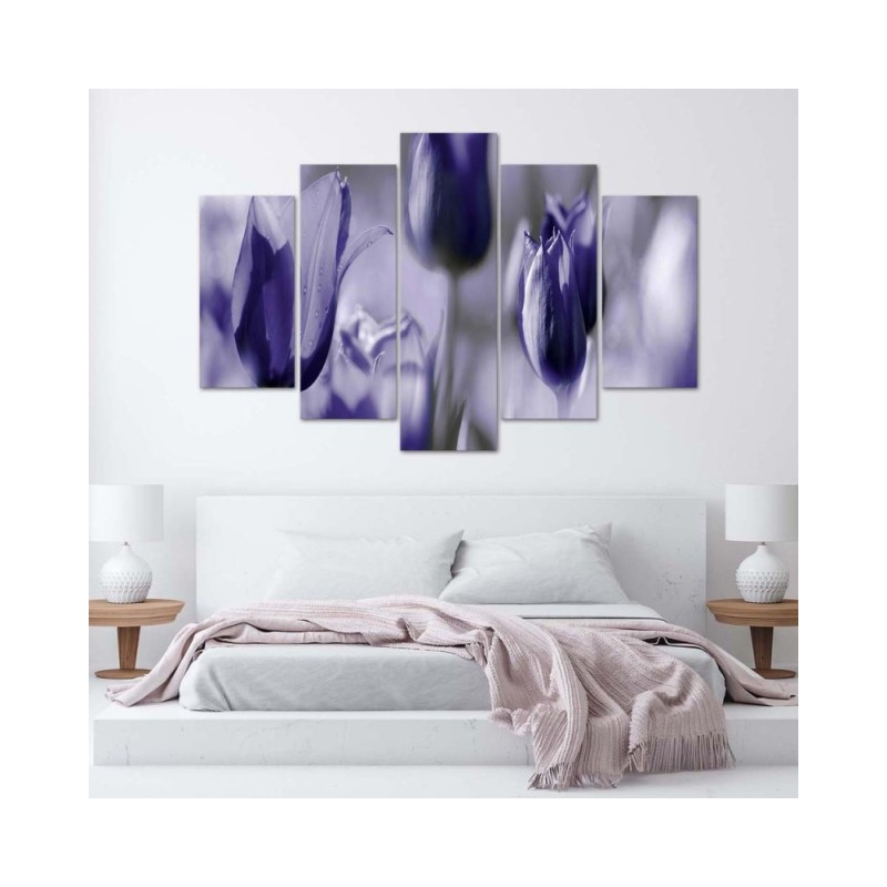 Bild auf Leinwand - Tulpenblüte Lila | Feeby