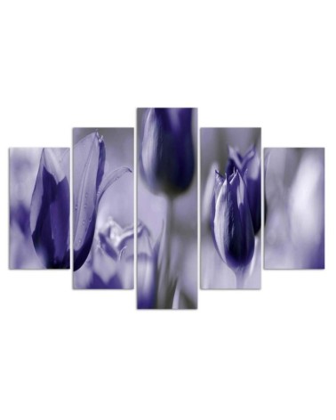 Bild auf Leinwand - Tulpenblüte Lila | Feeby