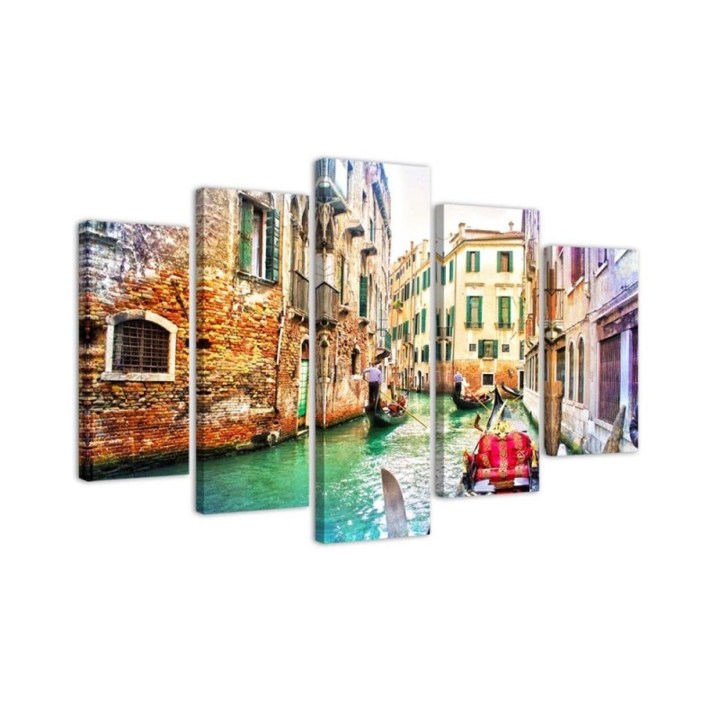Canvas painting for living room Venice gondolas | FEEBY