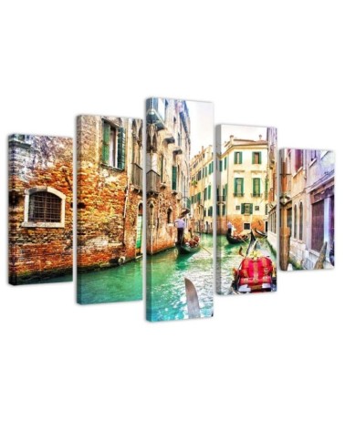 Canvas painting for living room Venice gondolas | FEEBY