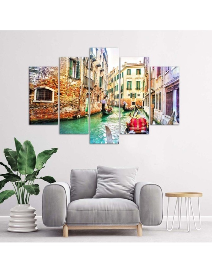 Canvas painting for living room Venice gondolas | FEEBY