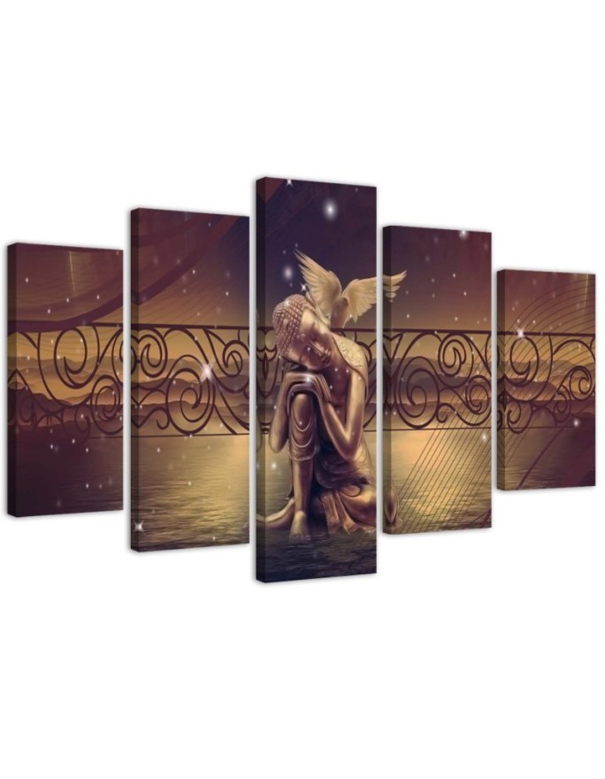 Leinwandbild - Buddha Braun Feng Shui | Feeby