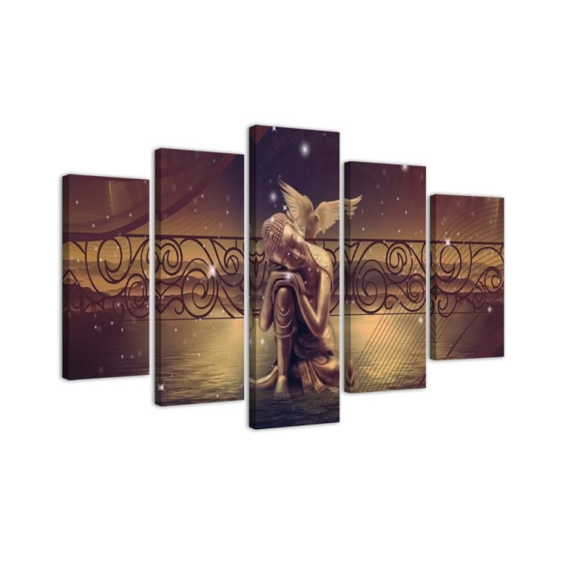 Leinwandbild - Buddha Braun Feng Shui | Feeby