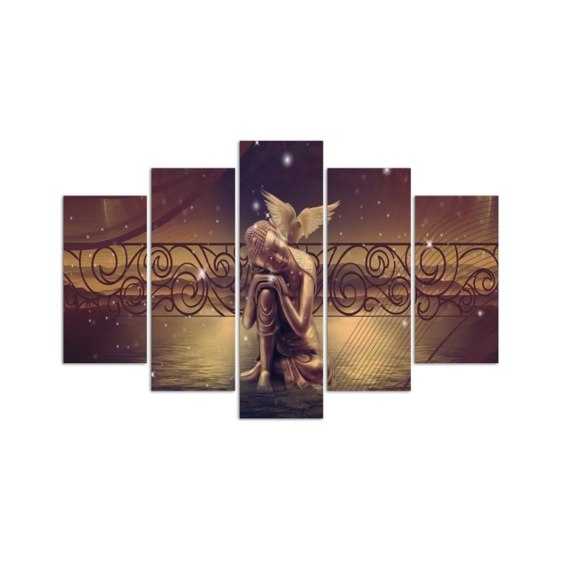 Leinwandbild - Buddha Braun Feng Shui | Feeby