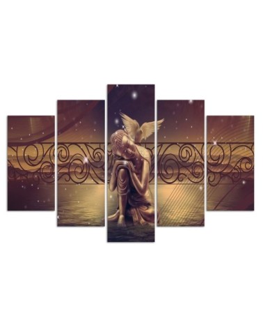 Leinwandbild - Buddha Braun Feng Shui | Feeby