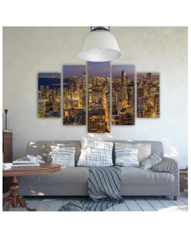 Leinwandbild - Chicago Stadt Night | Feeby