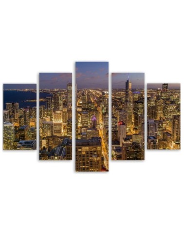Leinwandbild - Chicago Stadt Night | Feeby