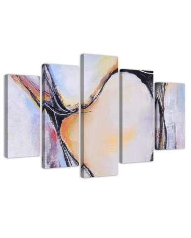 Leinwandbild - Abstraktion Pastell Beige | Feeby