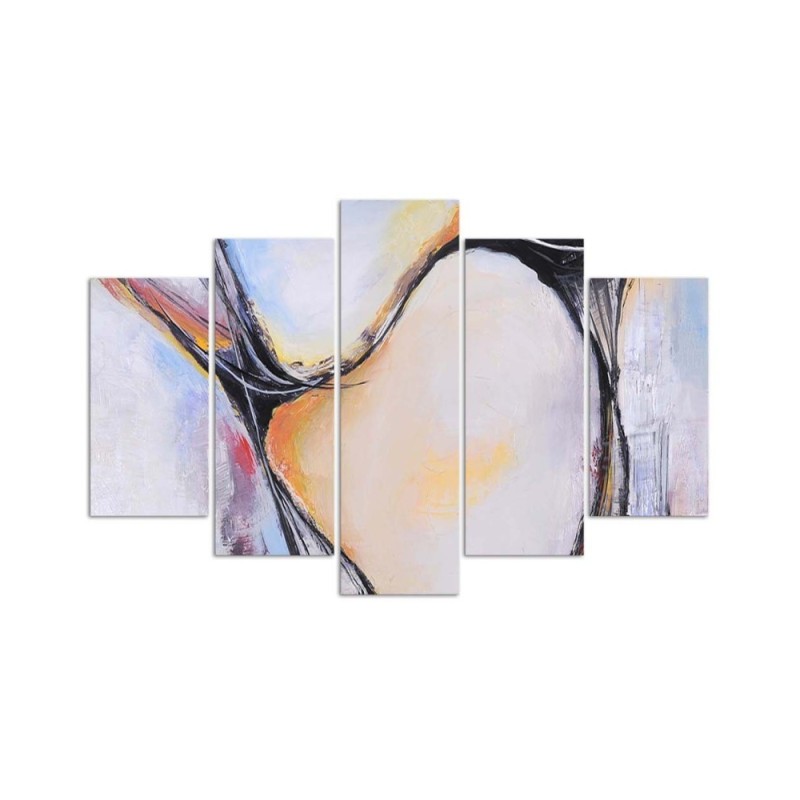 Leinwandbild - Abstraktion Pastell Beige | Feeby