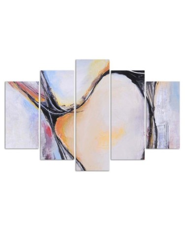 Leinwandbild - Abstraktion Pastell Beige | Feeby