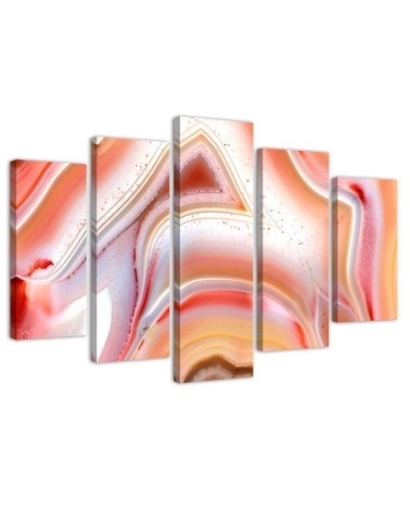 Wall art 5-part Canvas painting Dance of pastels for wall | FEEBY