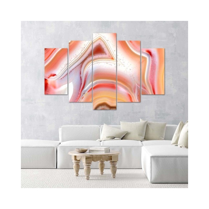 Wandbild für Wohnzimmer - Pastell-Abstraktion | Feeby