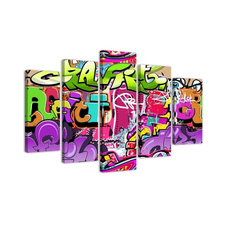 Bild auf Leinwand - Graffiti-Abstraktion | Feeby