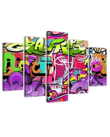 Bild auf Leinwand - Graffiti-Abstraktion | Feeby