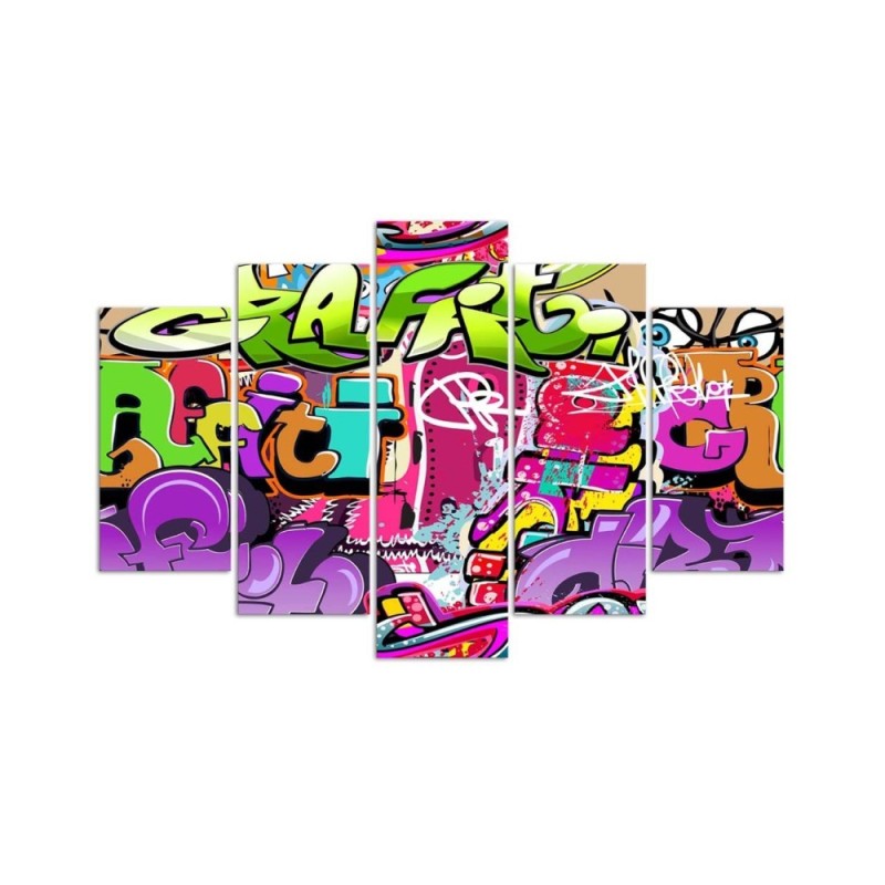 Bild auf Leinwand - Graffiti-Abstraktion | Feeby