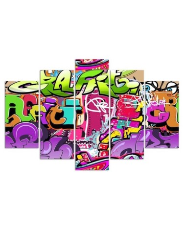 Bild auf Leinwand - Graffiti-Abstraktion | Feeby