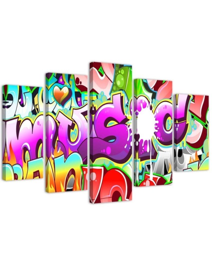 Leinwanddruck - Abstrakte Graffiti-Musik | Feeby