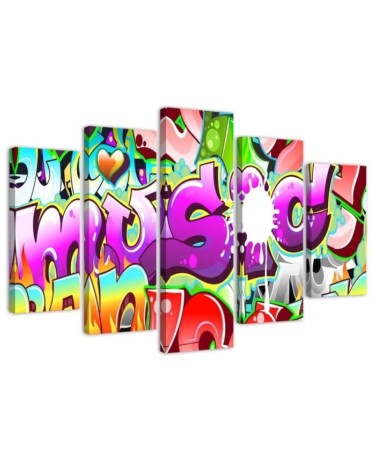 Leinwanddruck - Abstrakte Graffiti-Musik | Feeby