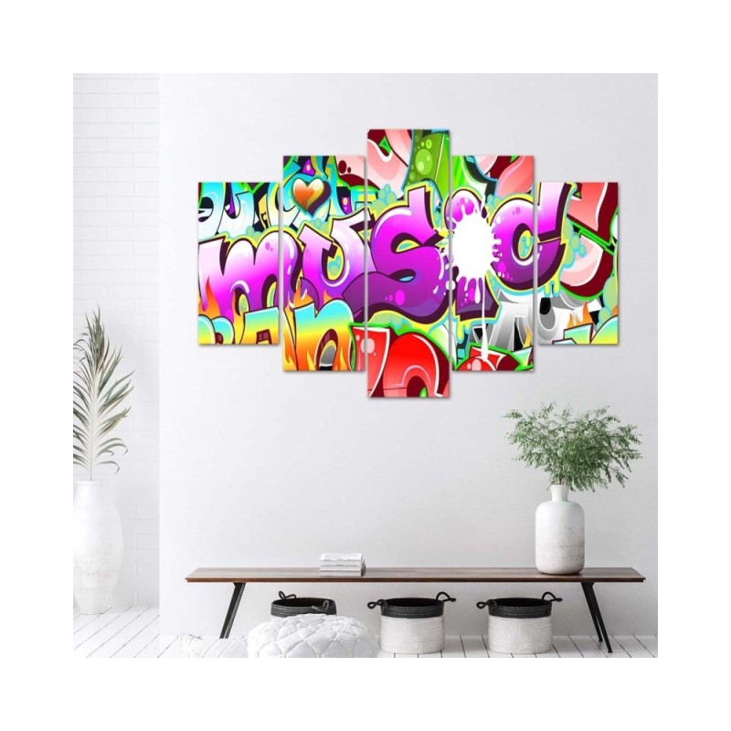 Leinwanddruck - Abstrakte Graffiti-Musik | Feeby