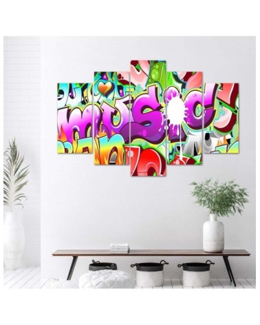 Leinwanddruck - Abstrakte Graffiti-Musik | Feeby