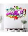 Obraz młodzieżowy Graffiti Muzyka na ścianę | FEEBY