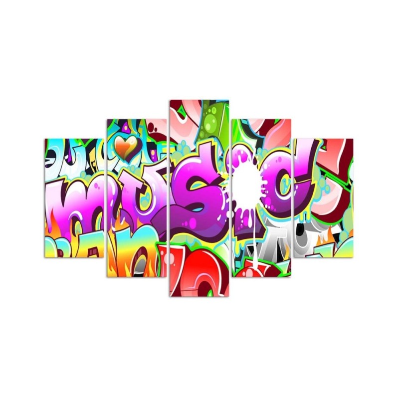 Leinwanddruck - Abstrakte Graffiti-Musik | Feeby