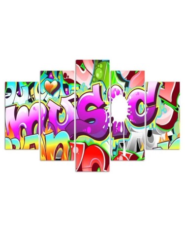 Leinwanddruck - Abstrakte Graffiti-Musik | Feeby