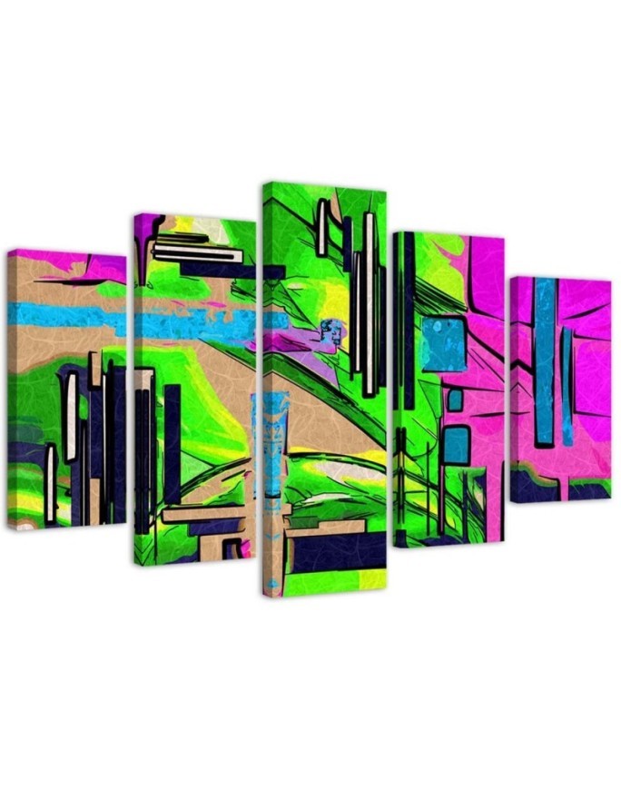 Leinwandbild - Abstrakte Landschaft | Feeby