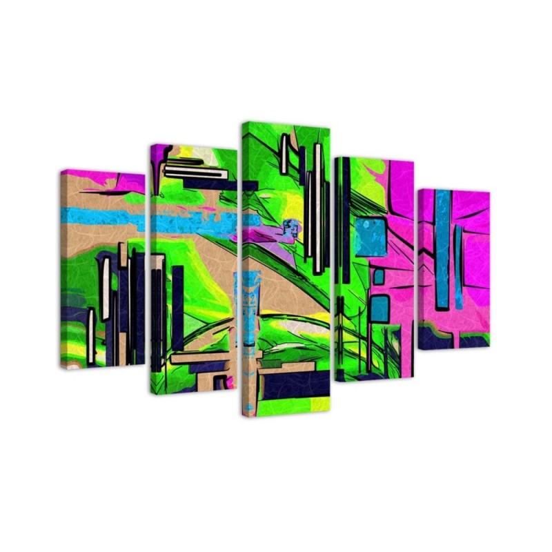 Leinwandbild - Abstrakte Landschaft | Feeby