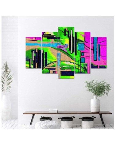 Leinwandbild - Abstrakte Landschaft | Feeby