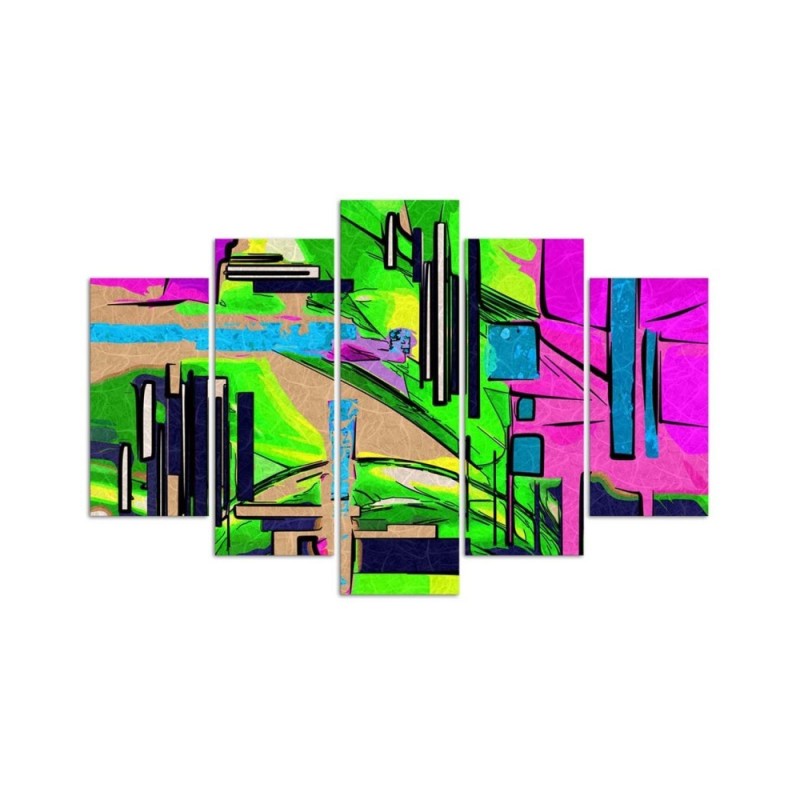 Leinwandbild - Abstrakte Landschaft | Feeby