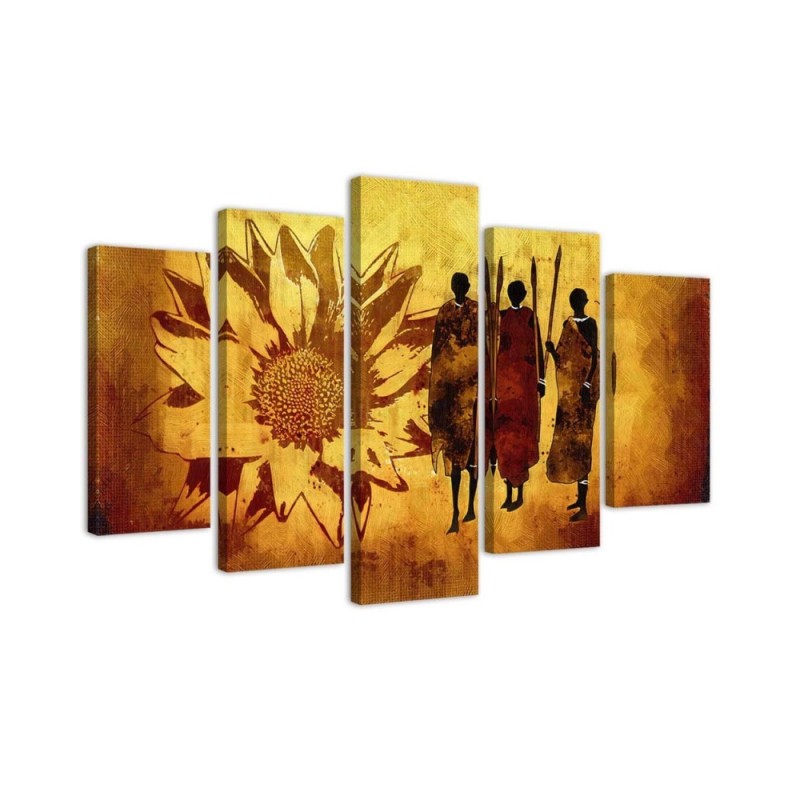 Dekoratives Leinwandbild - Afrika-Krieger | Feeby