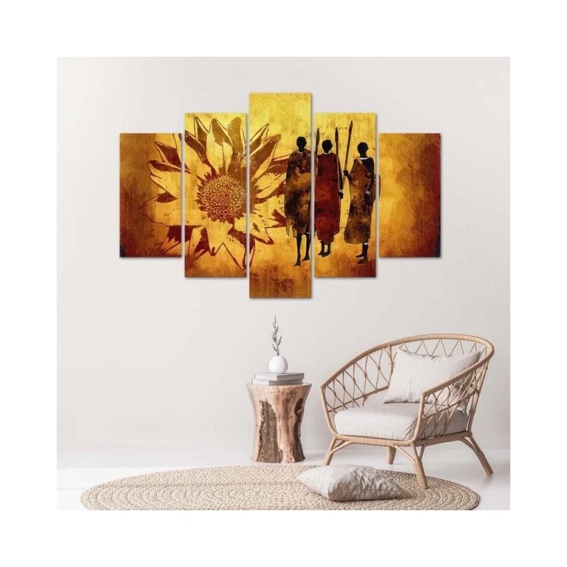 Dekoratives Leinwandbild - Afrika-Krieger | Feeby