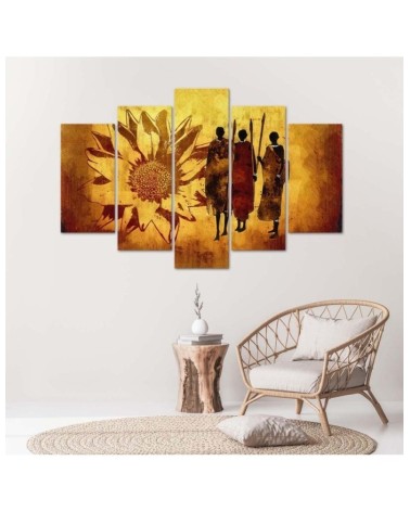 Dekoratives Leinwandbild - Afrika-Krieger | Feeby