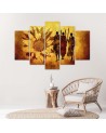 Canvas print 5 parts Africa people for living room, office for wall | FEEBY